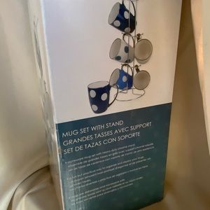 Coffee cup set with rack stand